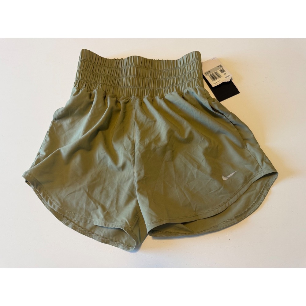 Nike Womens Dri-FIT One High-Rise 3" Training Shorts Oil Green DX6642-276 XS